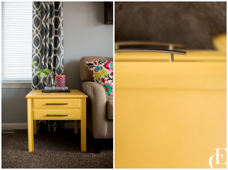 A Pop of Yellow (Living Room End Table DIY)