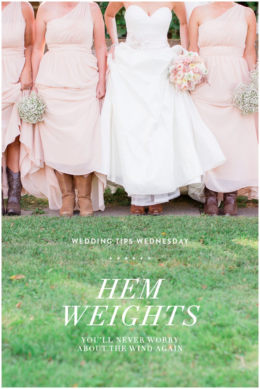 Wedding Tips Wednesday : Hem Weights